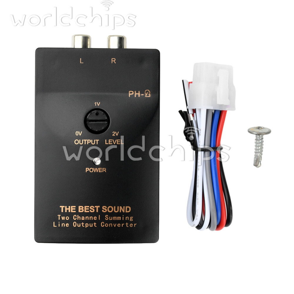 PH-2 Level Car Speaker High to Low Subwoofer Audio Converter With Delay Function