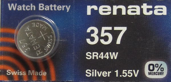 5 Renata SR44W Silver Oxide Batteries