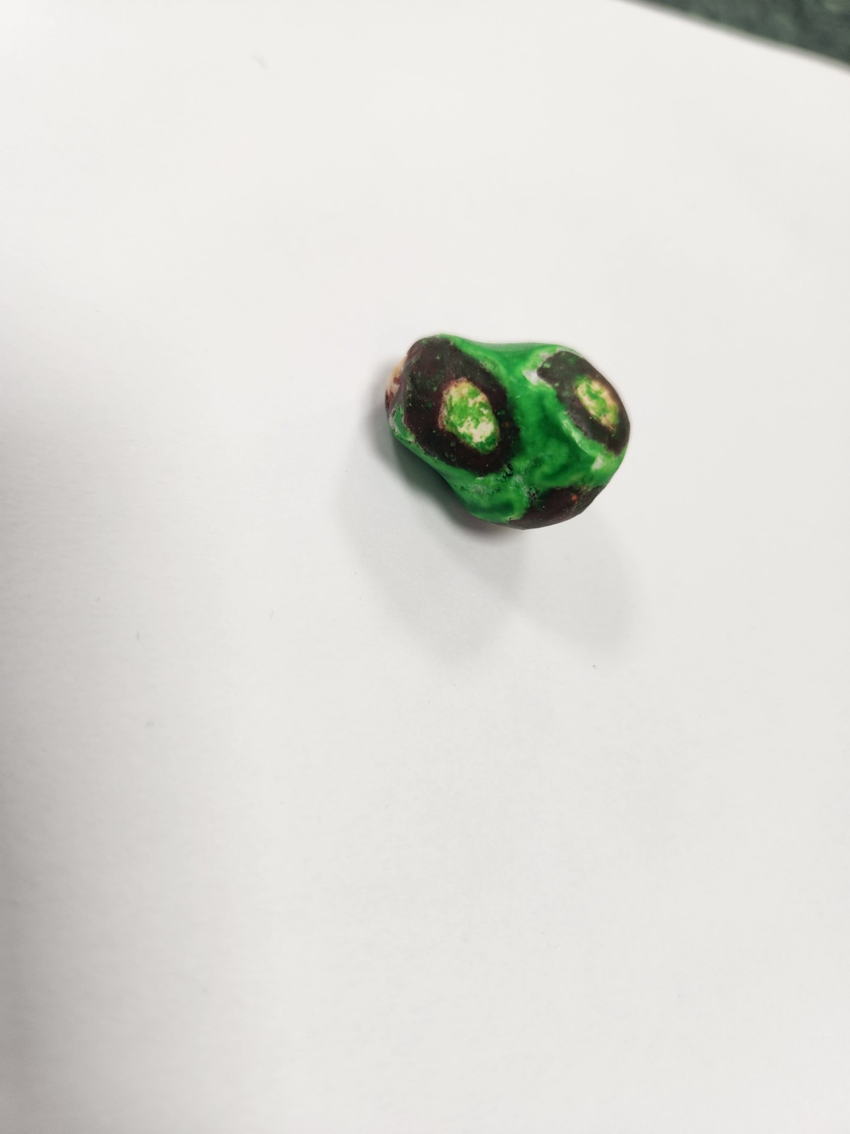 Double Deformed Green Alien M&M Peanut