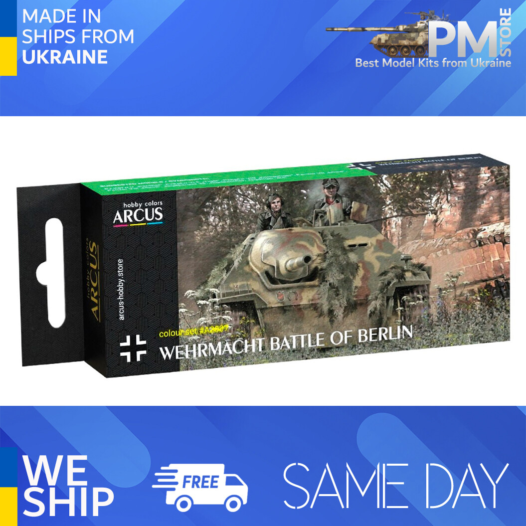 Arcus A2097 Acrylic paints set Wehrmacht Battle of Berlin 6 colors in set 10ml