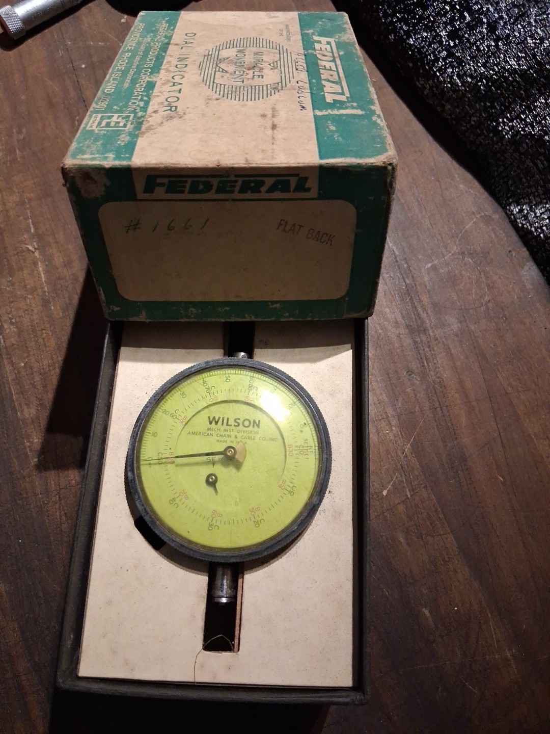 Wilson Flat Back Dial Indicator