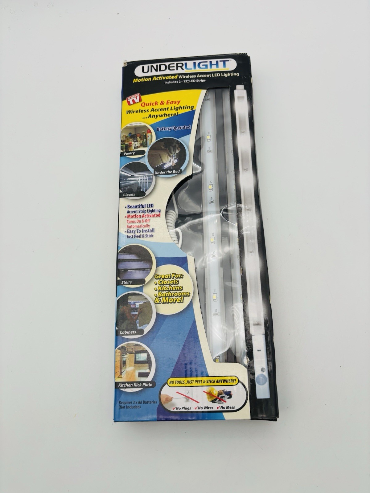 Underlight - Wireless Motion Activated Accent Lighting, 2-Pack, 12" LED Strips