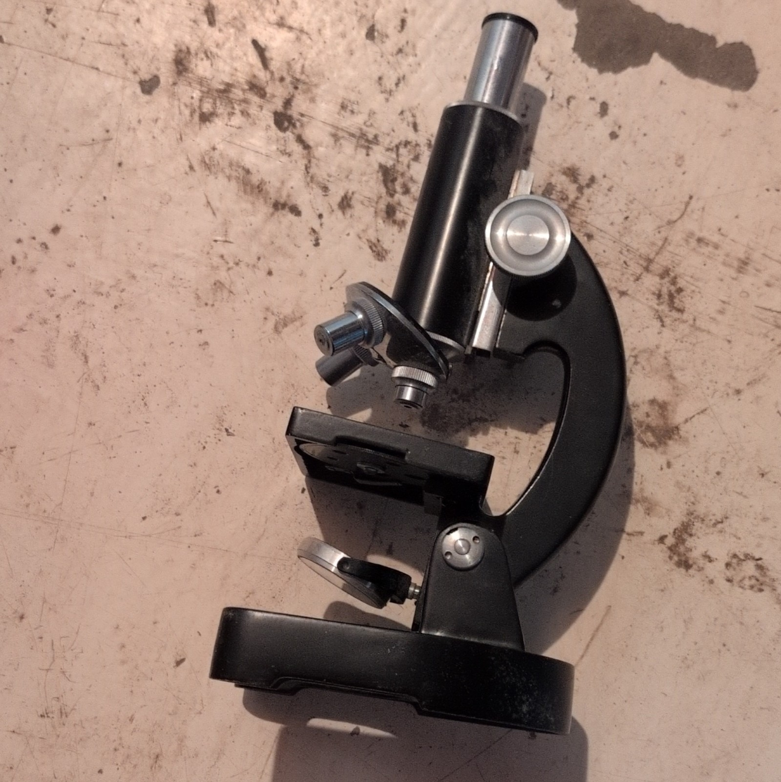Aubam Compound Upright Monocular Microscope 80X-600X for Biological Lab
