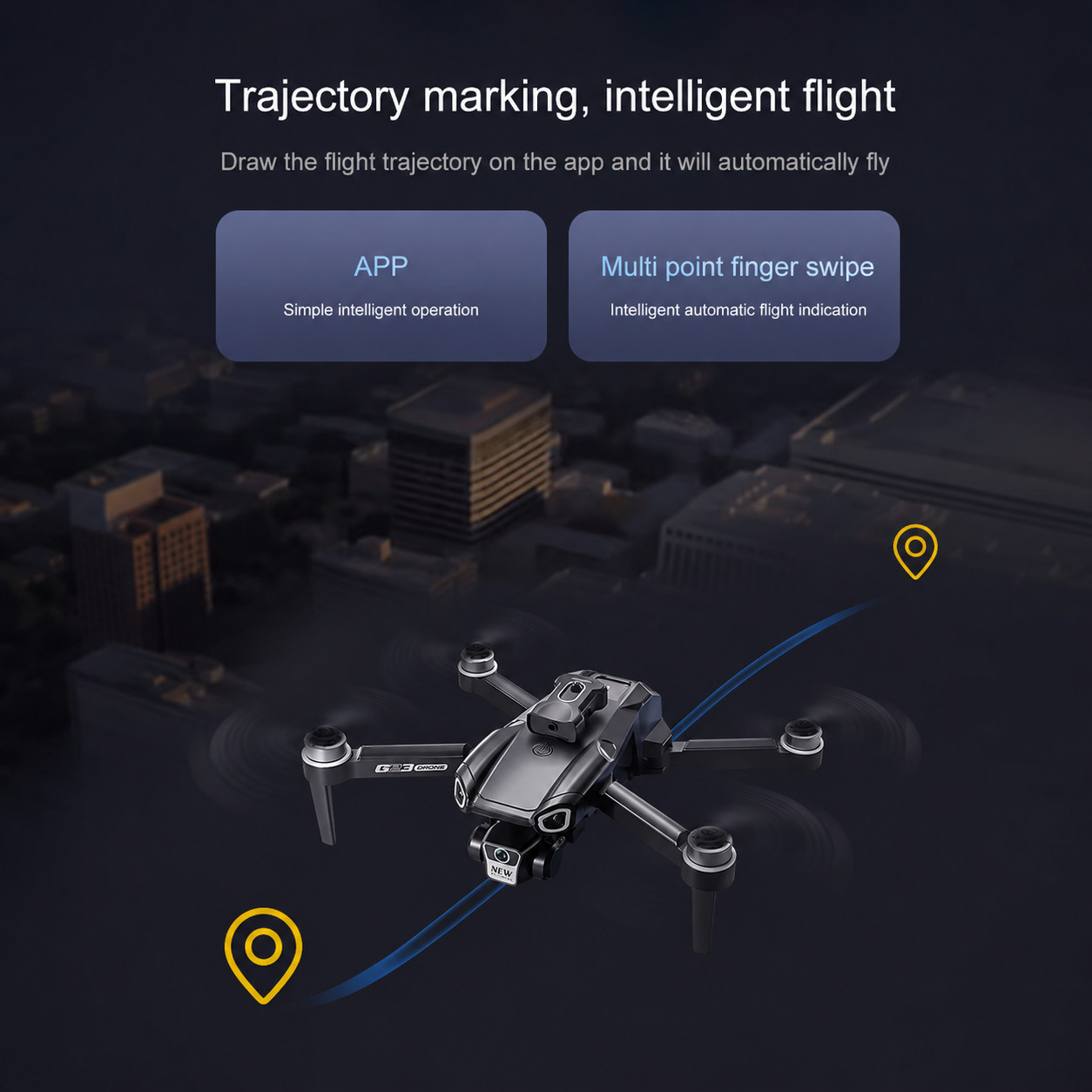 G23 8K Dual Camera Foldable Drone Brushless Motor Obstacle Avoidance WiFi FPV