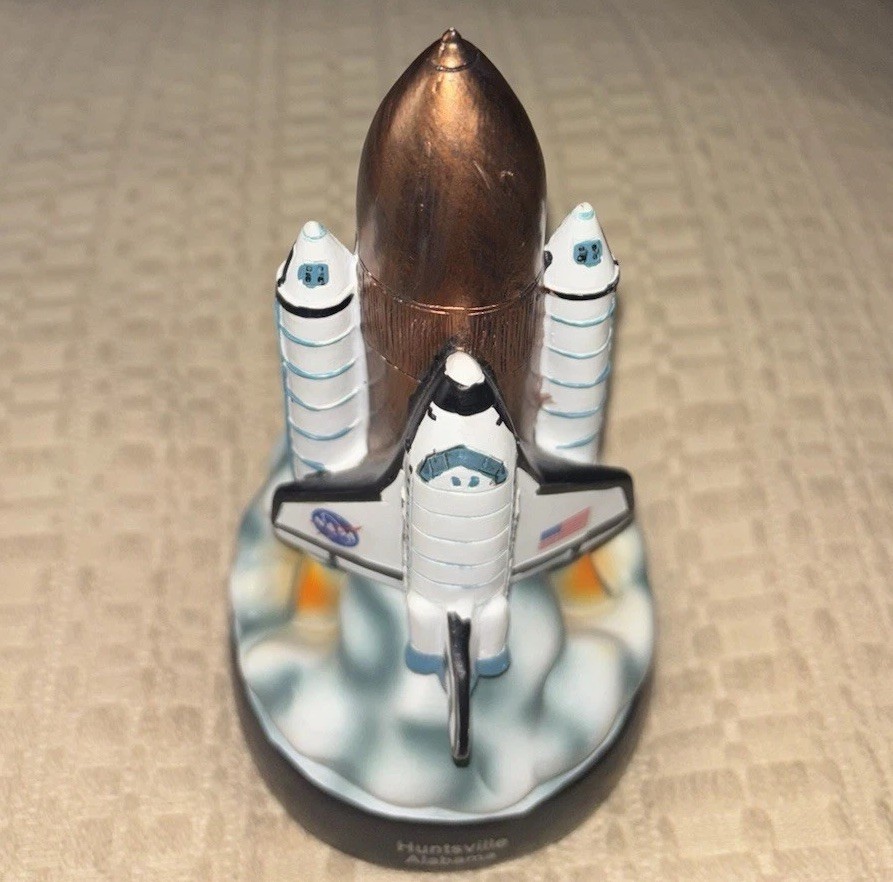 Vintage NASA Space Shuttle Figurine Hunstsville Alabama Souvenir Collectible
