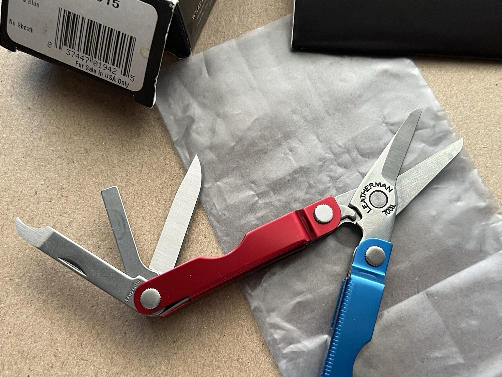 LEATHERMAN Micra - Red & Blue, Mint in Box, Rare.