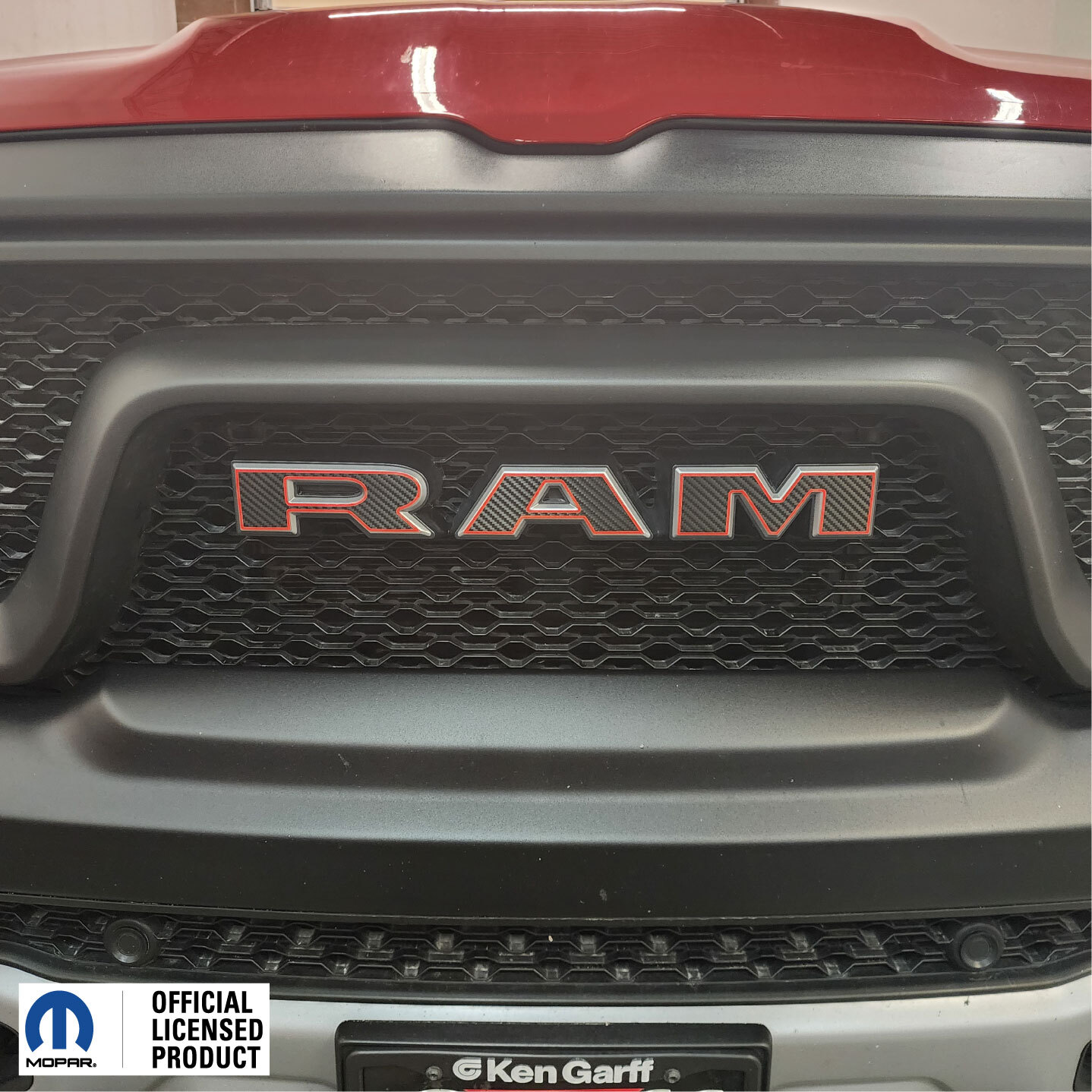 Fits 2019-2024 1500 Ram Laramie Grille W Outlines Ram Overlay vinyl sticker