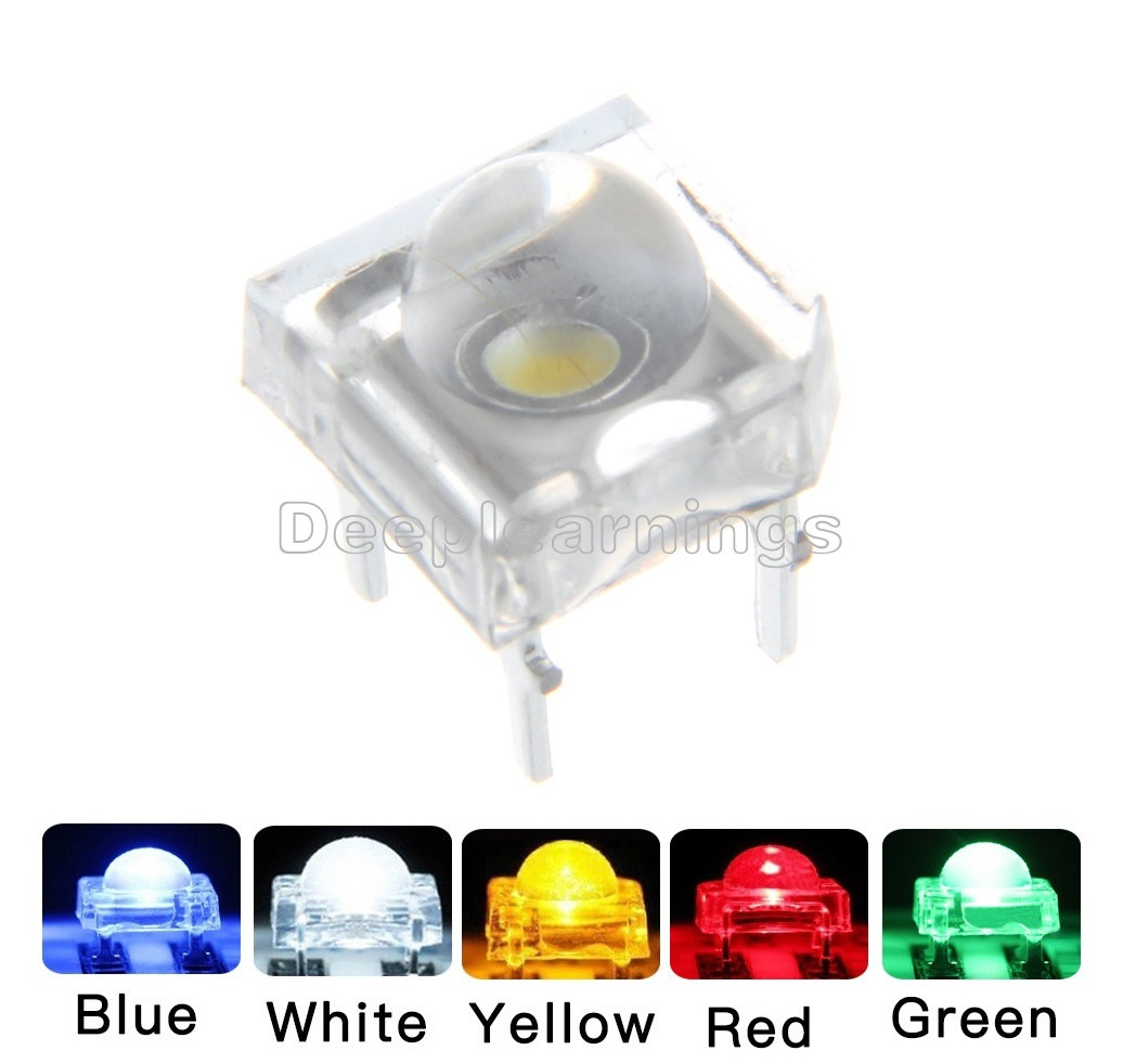 5mm F5 Piranha LED Red Green Yellow Blue White Round Head Super Bright Light