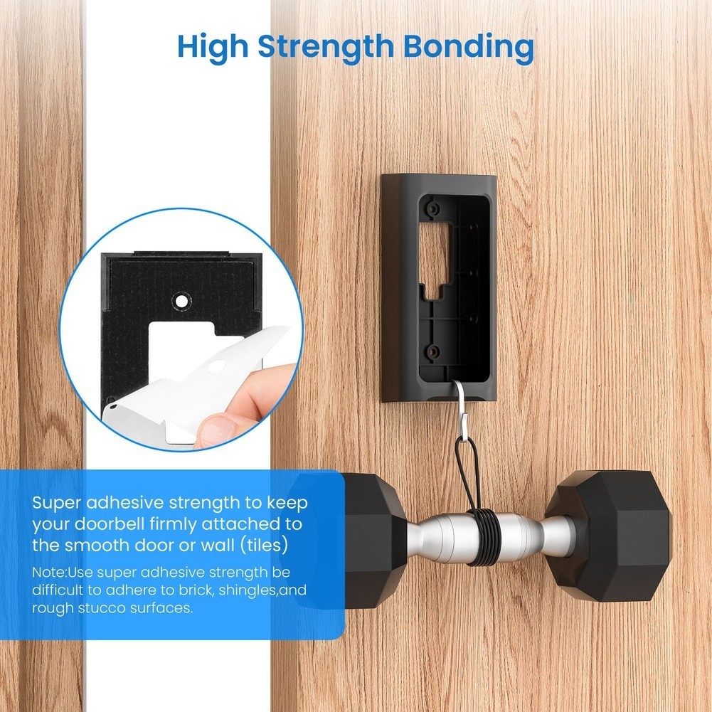 Video Doorbell Mount Bracket No Drilling for Ring Battery Doorbell 2024 Model