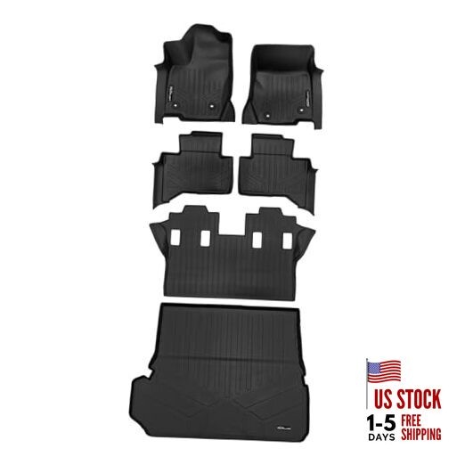 All Weather Custom Fit 3 Rows and Cargo Liner Behind The 2nd Row Set
