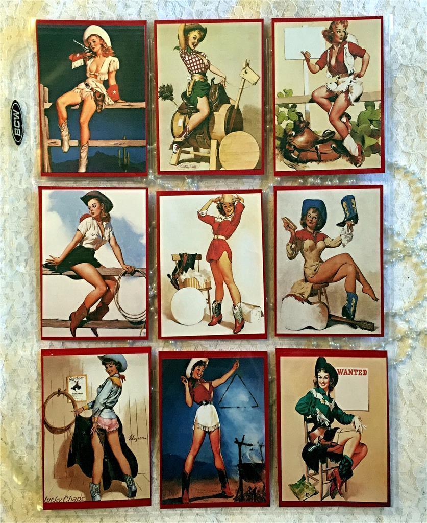 Cowgirl Pinup~9 Pocket Pen Pal~Cards only~No Protector~#30~judysjemscrafts