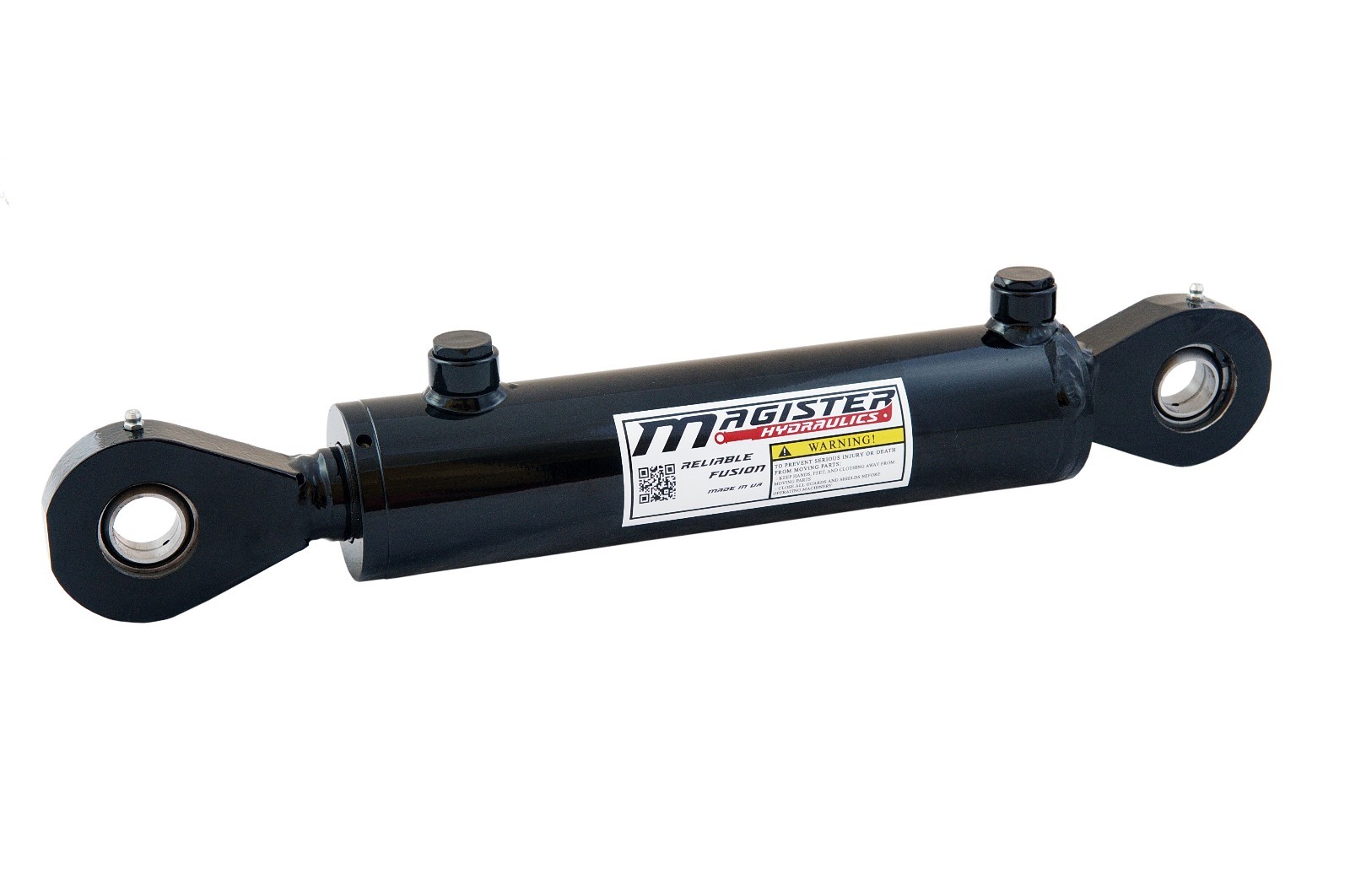 Hydraulic Cylinder Welded Double Acting 2.5" Bore 12" Stroke Swivel Eye 2.5x12