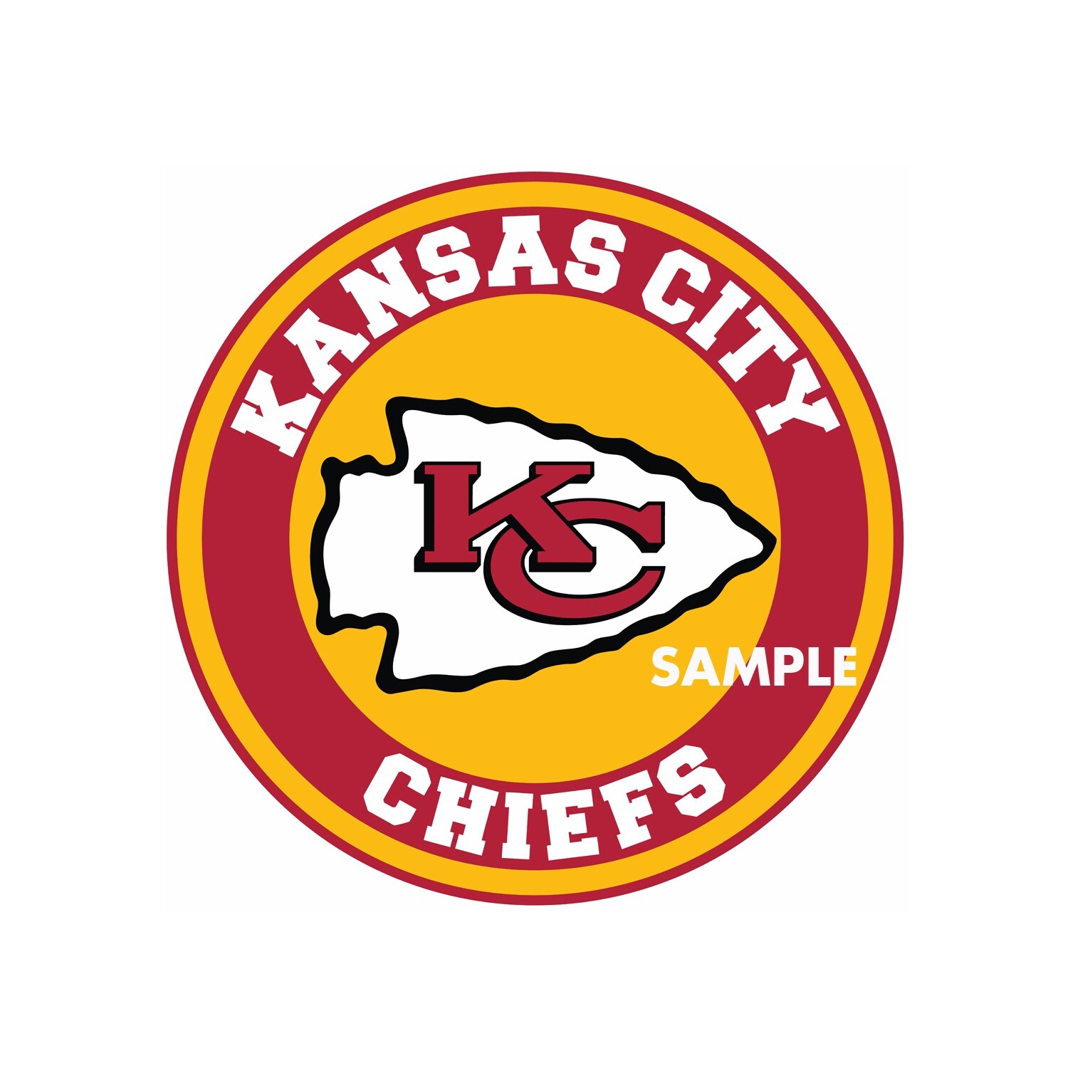 Kansas City Chiefs Cornhole Board Decal NEW "12"  indoor/outdoor ONE DECAL