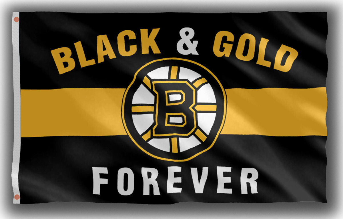 Boston Hockey Team Memorable Flag 90x150cm 3x5ft Bruins Black & Gold Best Banner