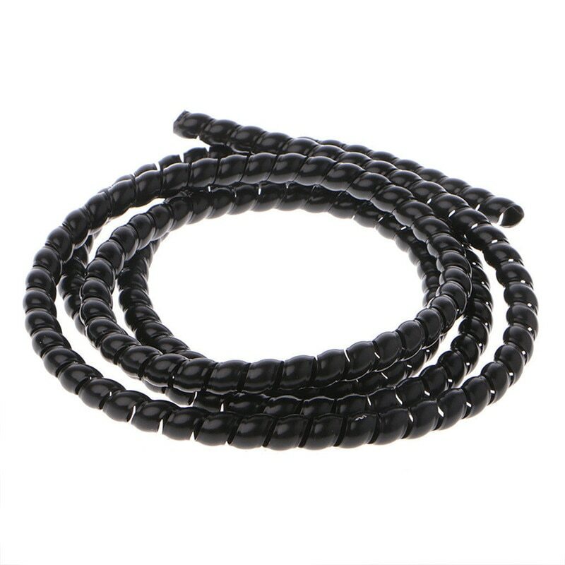 UK 8mm Spiral Cable Wire Protector Wrapping Sleeve Line Organizer Tube Cover