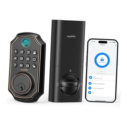 Fingerprint Smart Door Lock - Keyless Entry Door WiFi+Fingerprint+Password