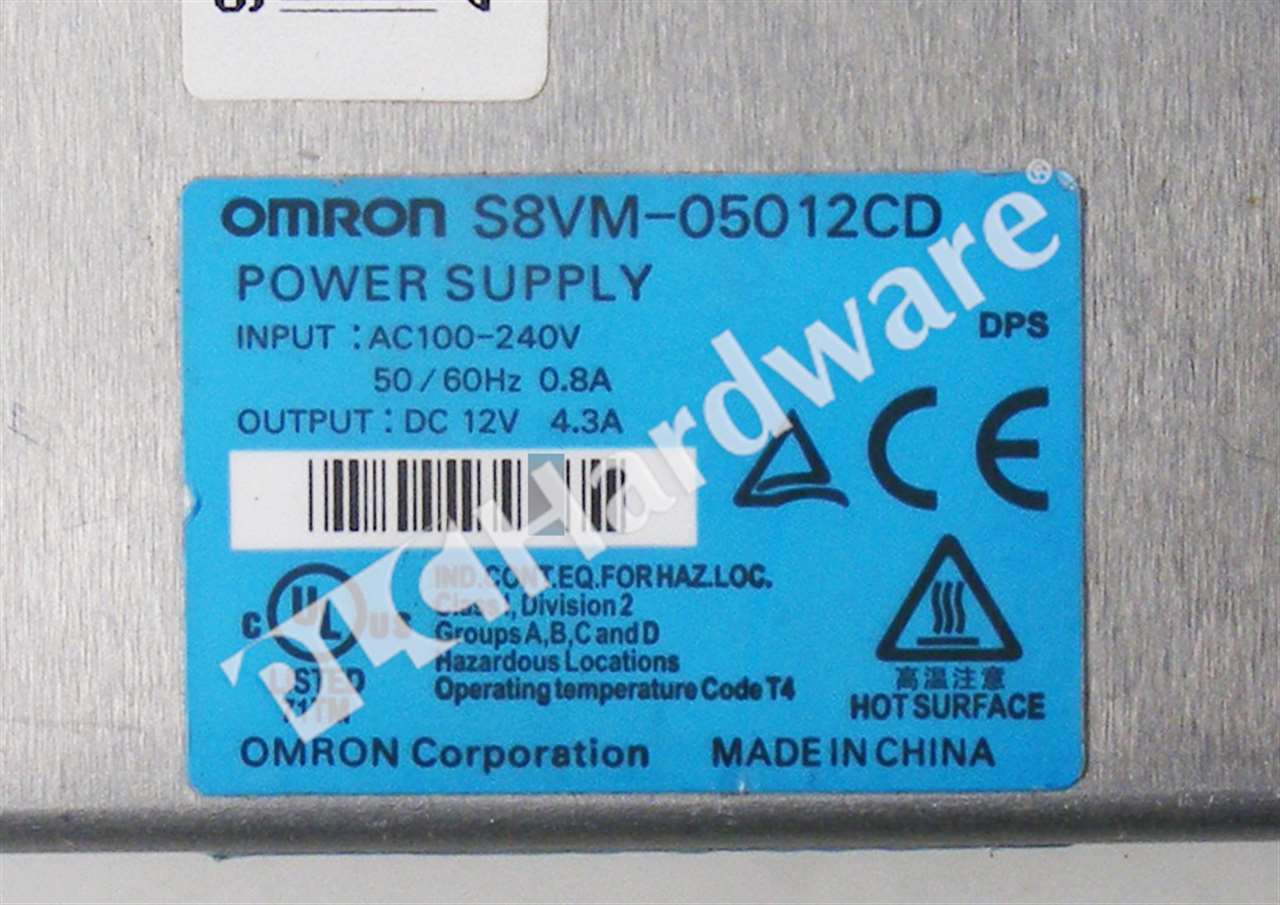 OMRON S8VM-05012CD Switch Mode Power Supply 100-240V AC Input 12V DC 4.3 A Out