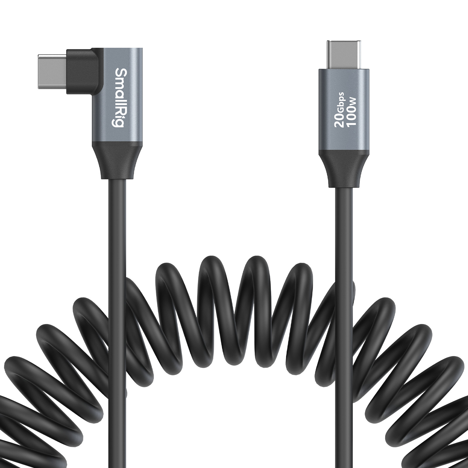 SmallRig USB C Coiled Data Cable,20Gbps Data Transfer, PD 100W Fast Charging
