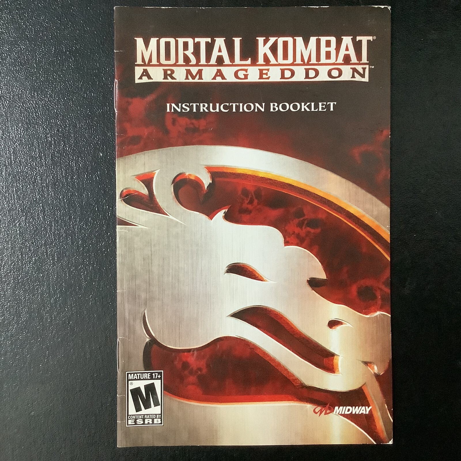 Mortal Kombat Armageddon PS2 PlayStation 2 Instruction Manual Only