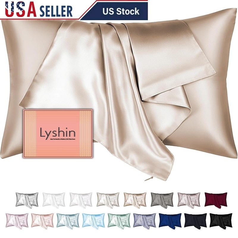 Mulberry Silk Pillowcase Luxury Sleep Hair Skin Care Hypoallergenic Gift New