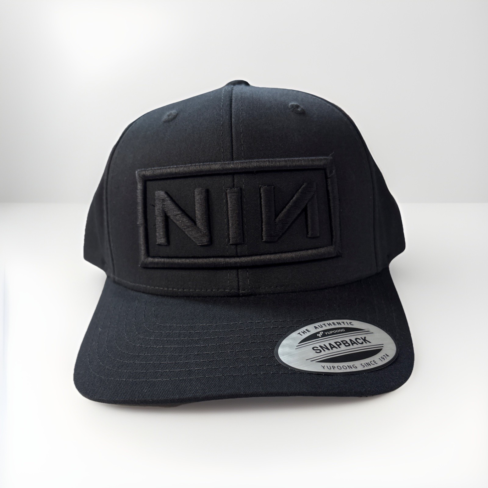 Nine Inch Nails Hat NIN Rock Hall Of Fame Snapback White Logo Curved Brim