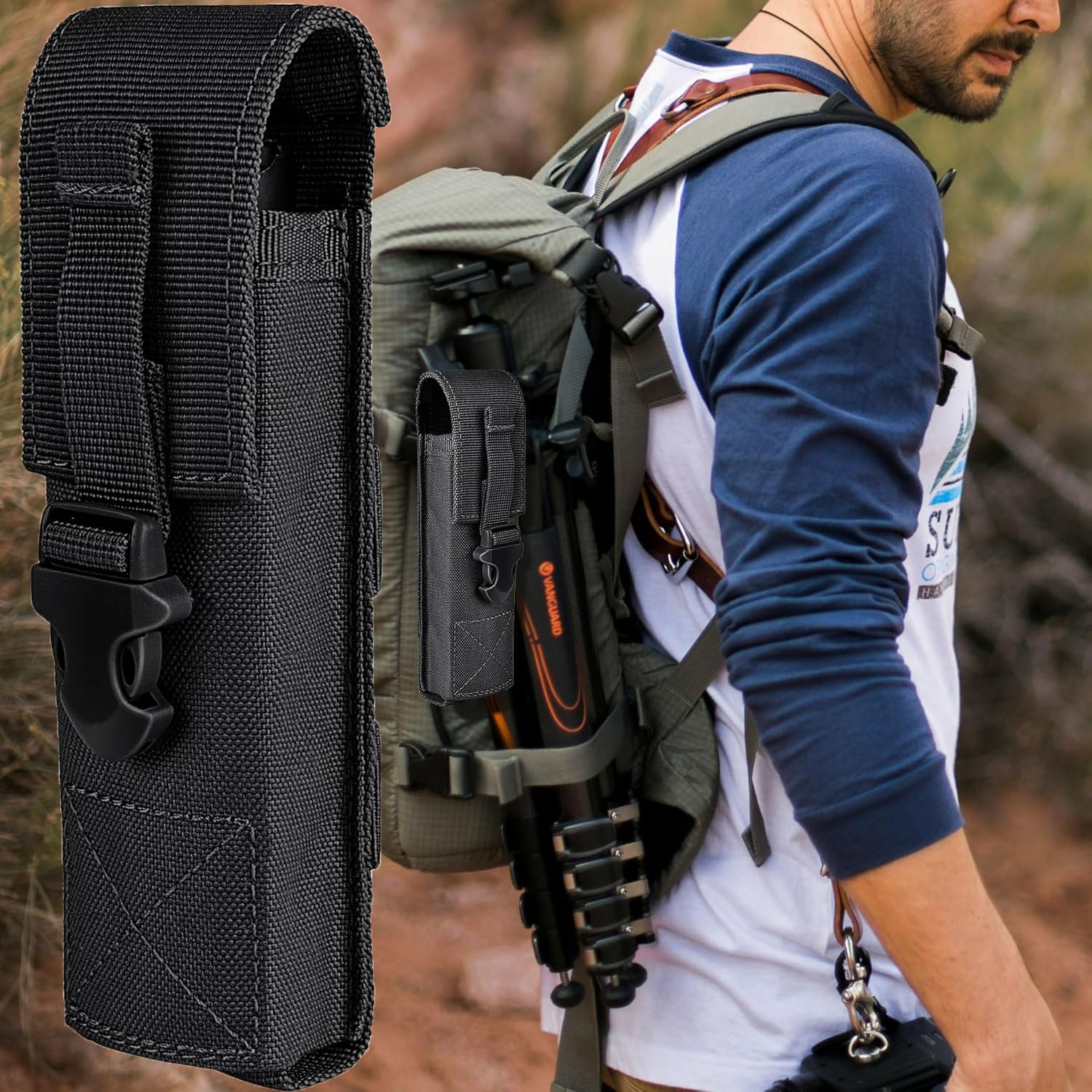 Tactical Flashlight Pouch Molle EDC Organizer Pouch EMT Mini Scissor Tools Pouch