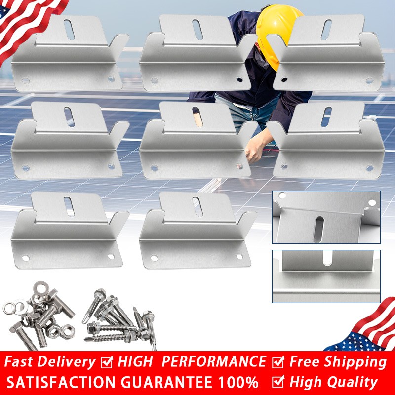Solar Panel Z Bracket Solar Panel Mounting Mounts RV Boat Roof Wall 1 set of 4/8