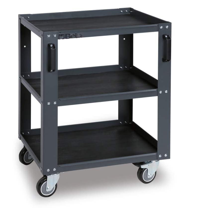 Beta C45PRO T3 3 Level Mobile Workshop Tool Trolley Grey Storage Garage