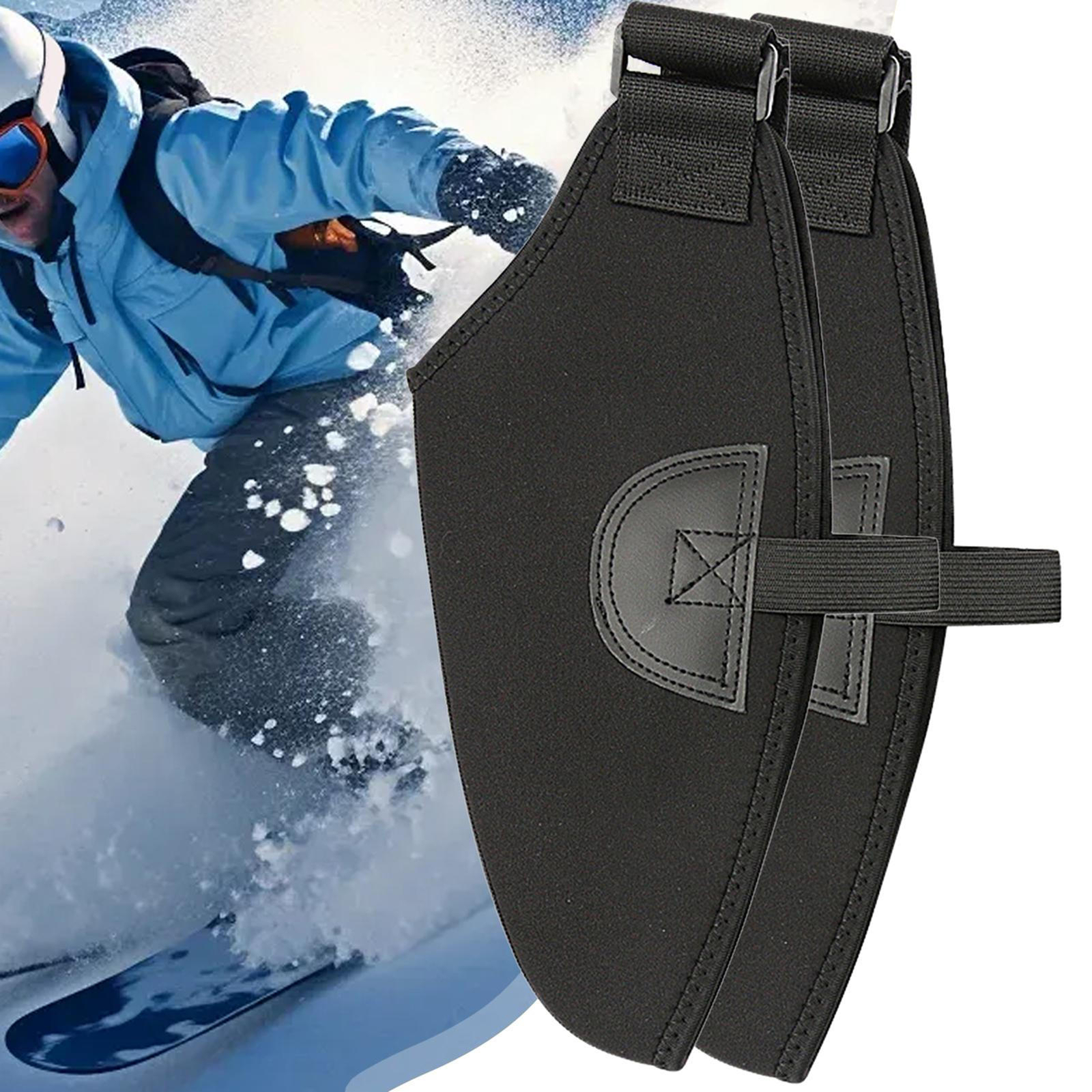 Ski Boot Insulated Cover Black Unisex Winter Boot Foot Warmer Fit Retain Heat