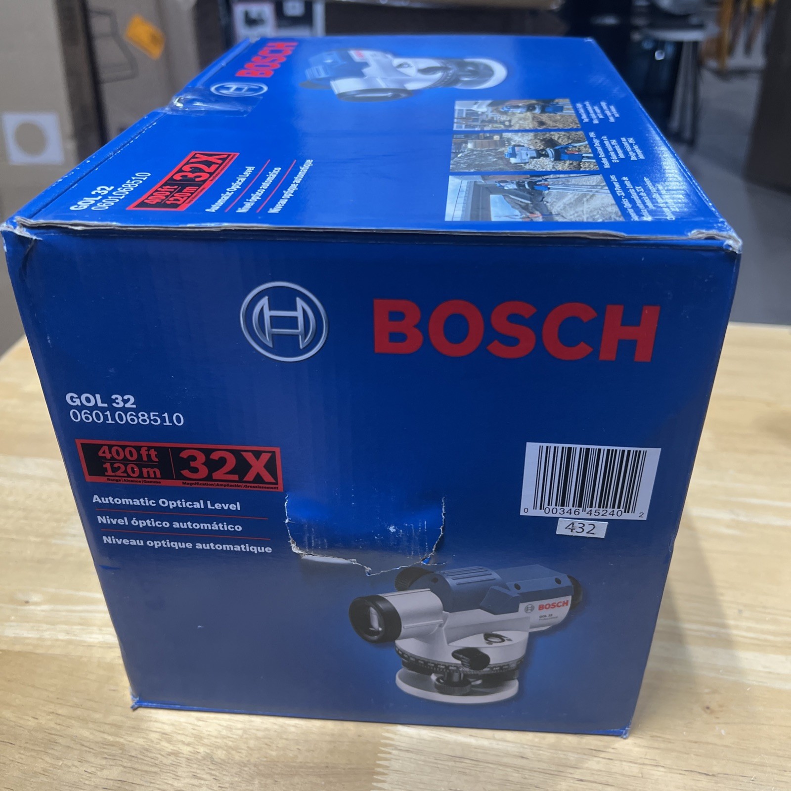 Bosch GOL32-RT Up to 400' 32x Automatic Optical Level