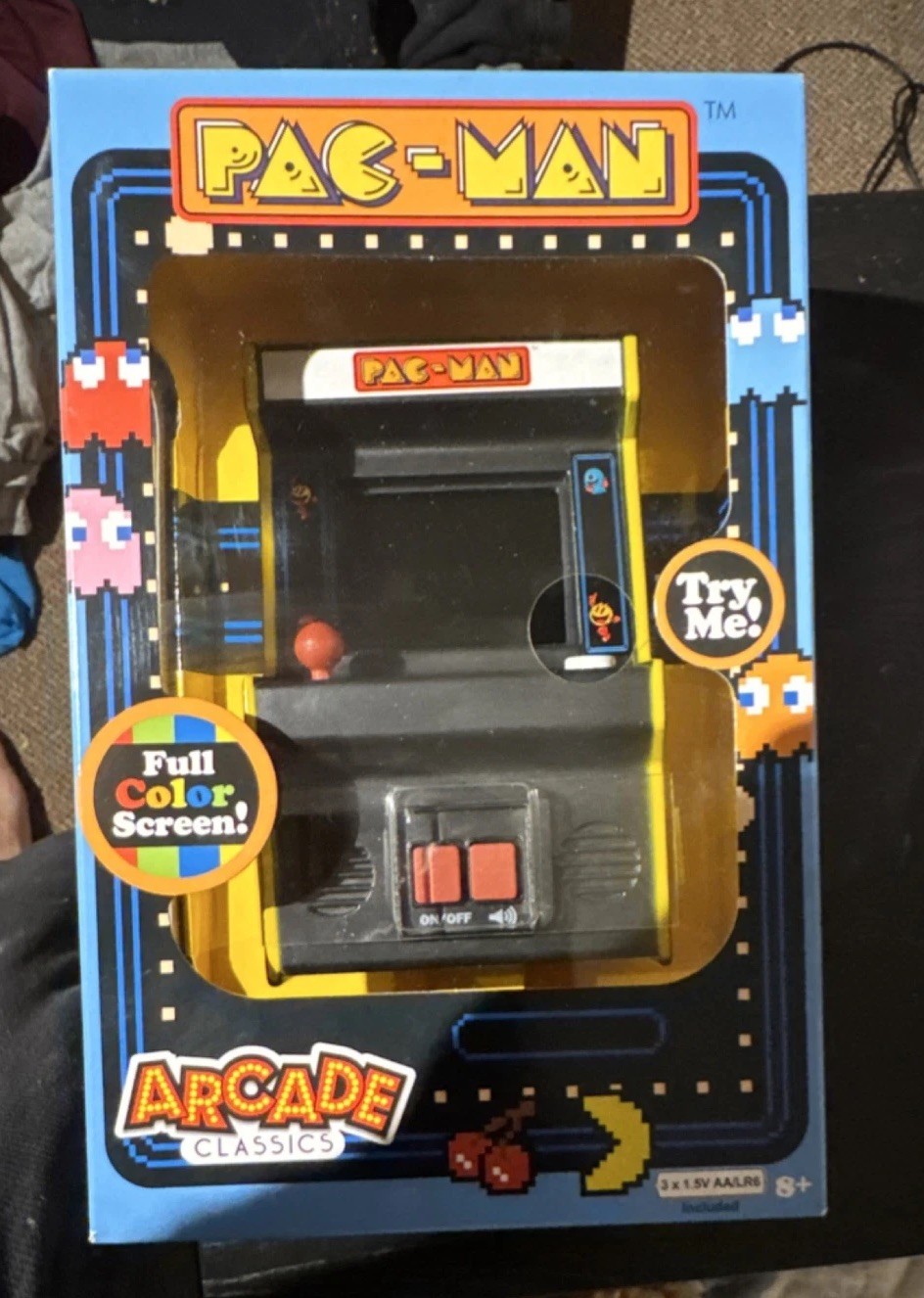 Basic Fun Pac-Man Arcade Classics Miniature Arcade Machine Full Color Screen