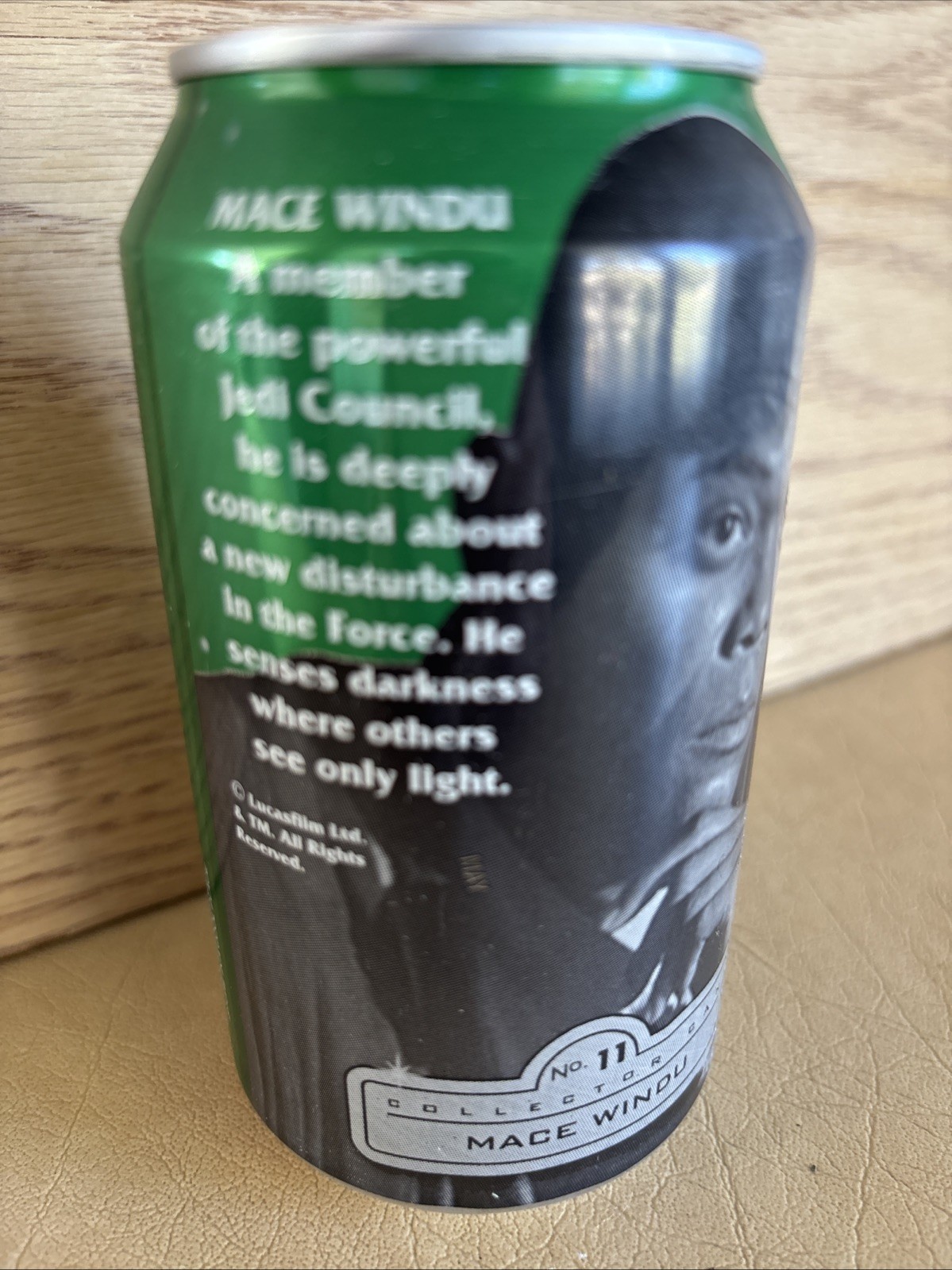 1999 Star Wars 1 Mountain Dew Soda Can #11 Mace Windu