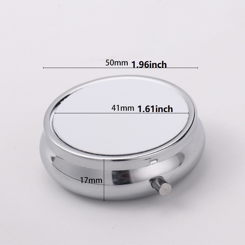 20pcs Sublimation Blank Round Pill Box 3 Compartment Medicine Pill Case Pill Box
