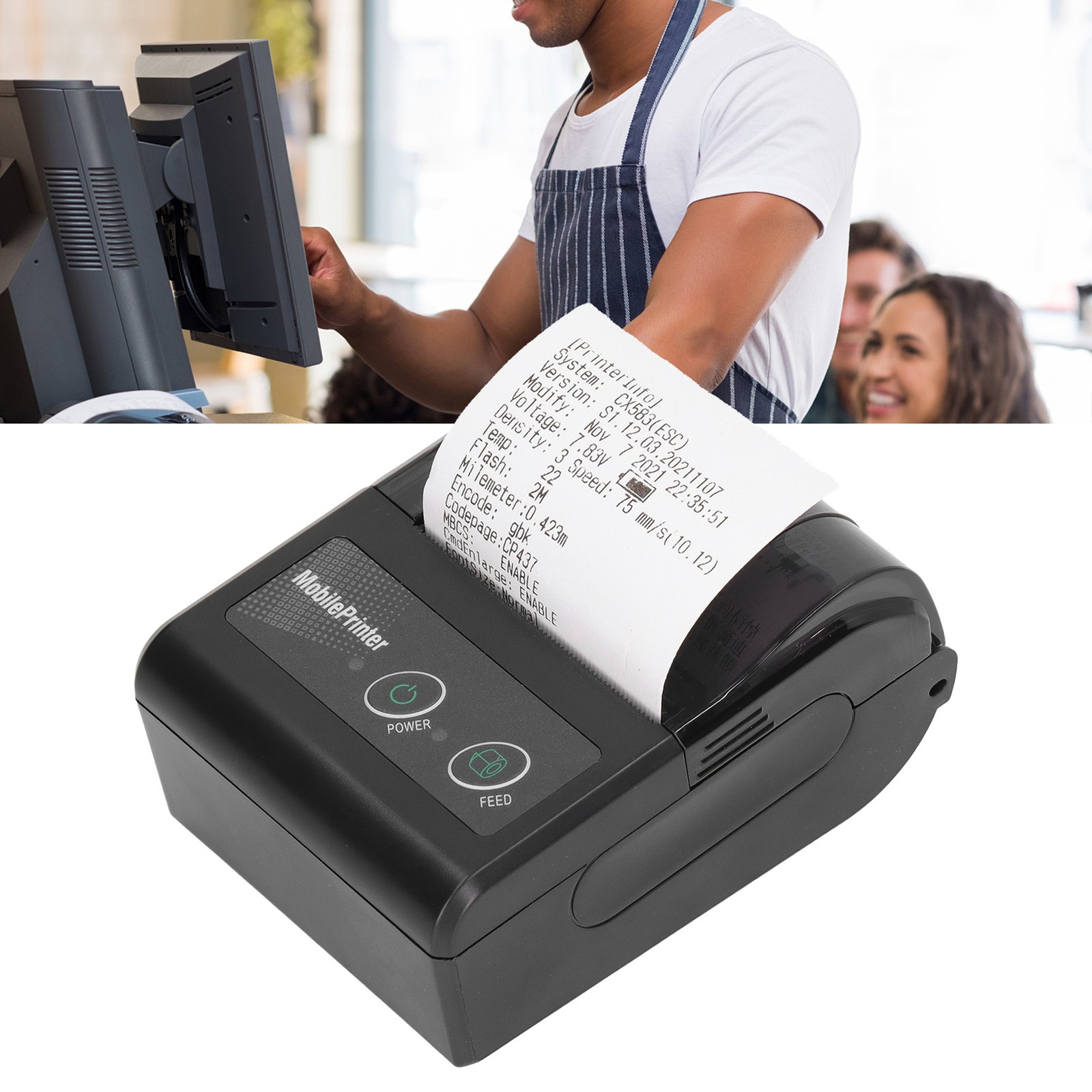 Portable Bluetooth Receipt Printer For Outdoor Working Environment Excellent