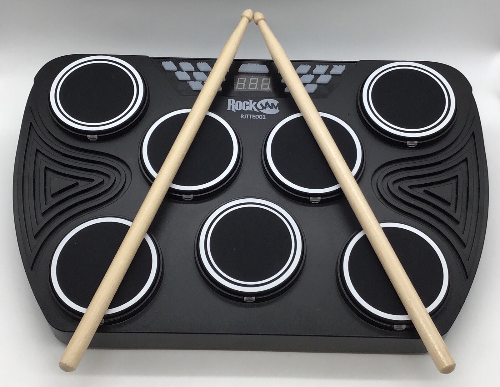 ROCKJAM TABLETOP 7 PAD DRUM KIT WITH BLUETOOTH - OPEN BOX