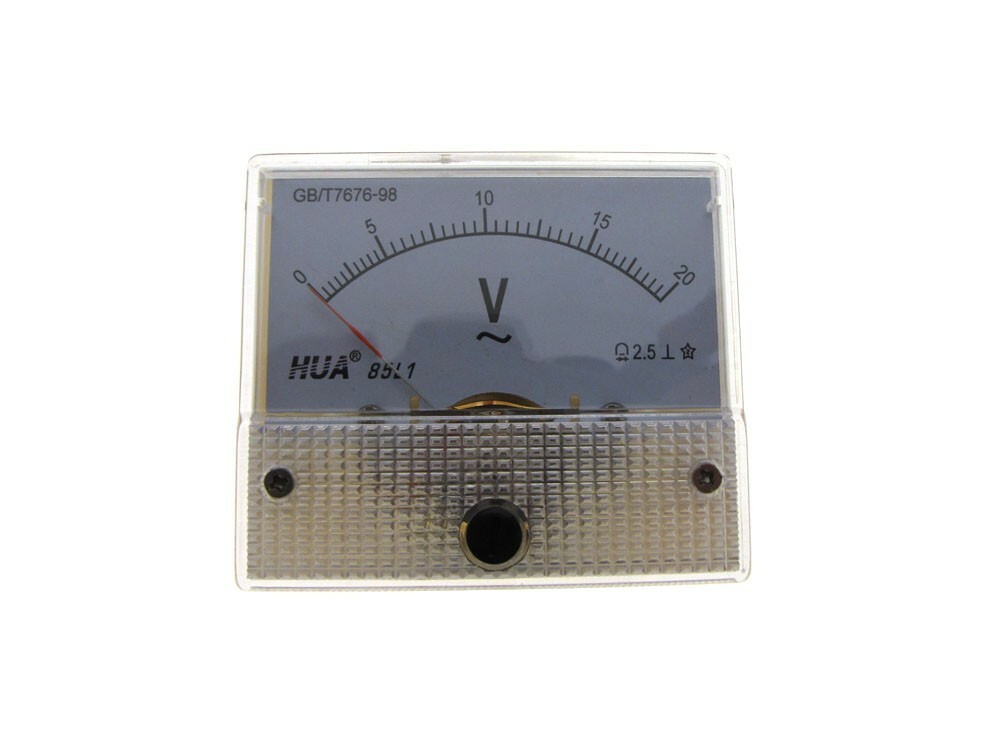 AC 0-20V Analog Needle Panel AC Voltage Ammeter  85C1