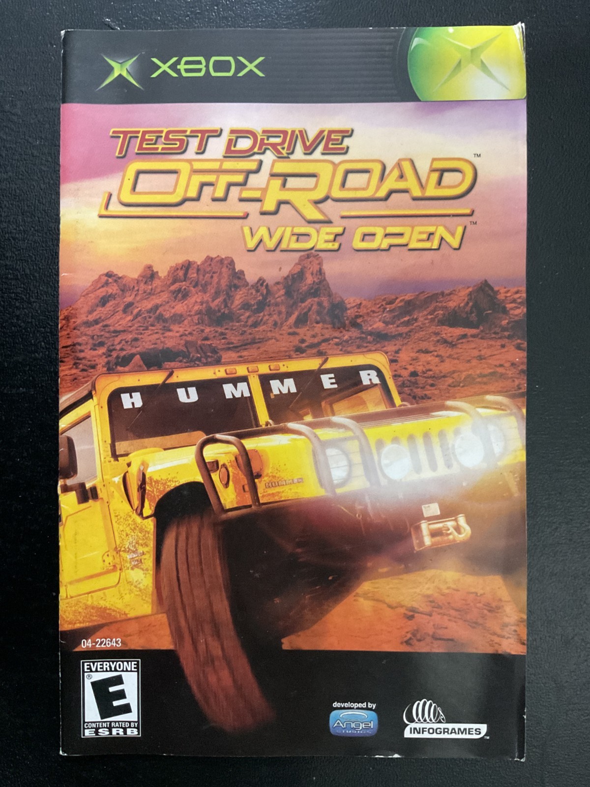 Test Drive Off Road Wide Open Microsoft Original XBOX Instruction Manual Only