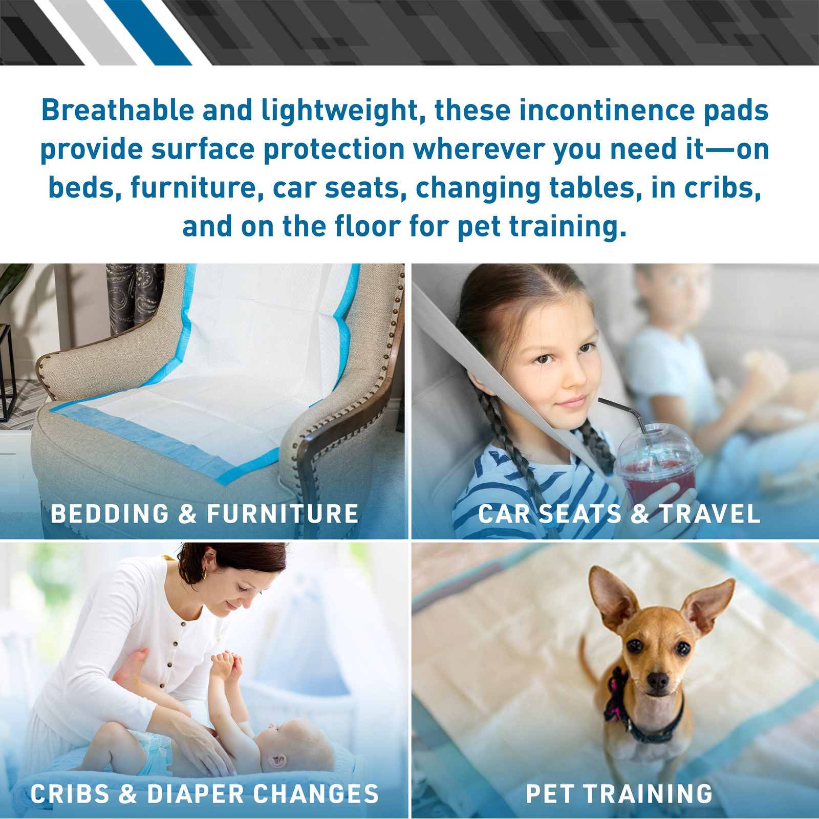 BodyMed Disposable Underpads, Standard Absorbency