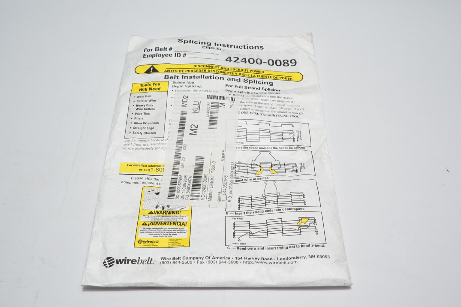 New Genuine OEM 42400-0089 Middleby Kit,Master Link (Ps200)  MD42400-0089