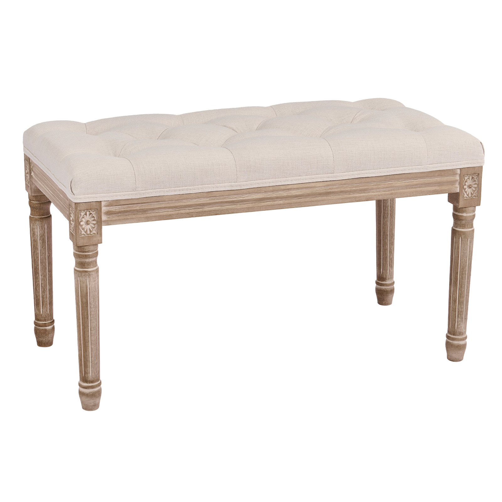 VONLUCE 31inch Modern Table Bench Upholstered Bedroom Benches Footrest Stool