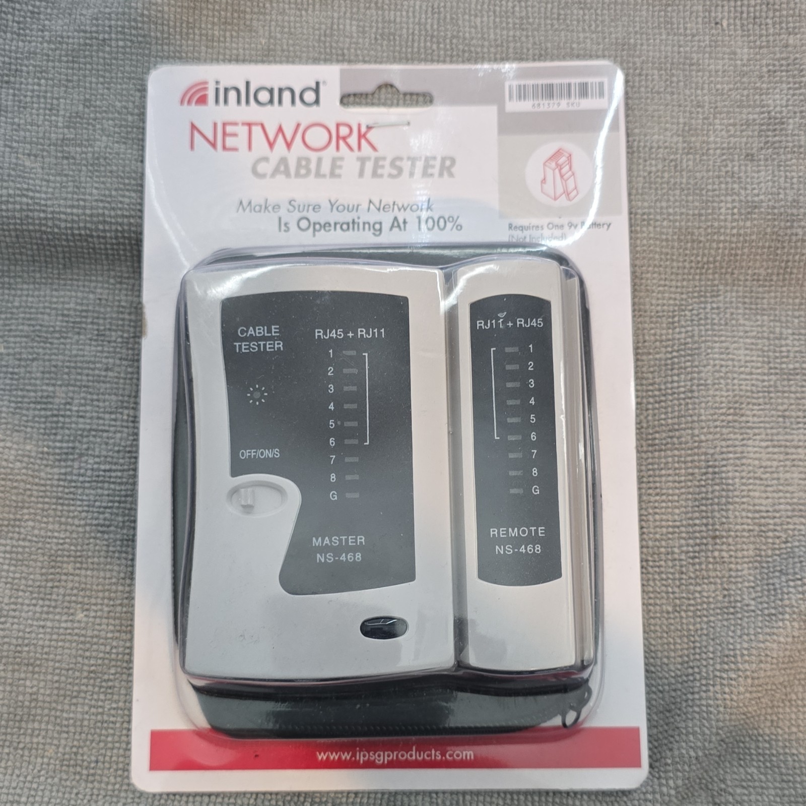 Inland Network Cable Tester RJ45 RJ11 Ethernet LAN Wire Tester NS-468 New Sealed