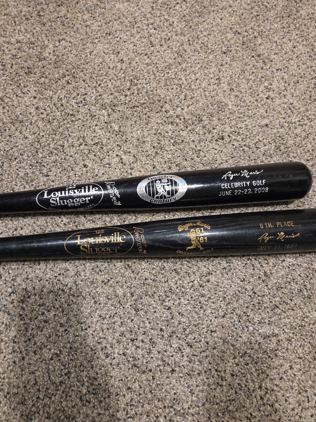 Commemorative Roger Maris Celebrity Golf Tournament Bats 34 & 35 Inches RARE