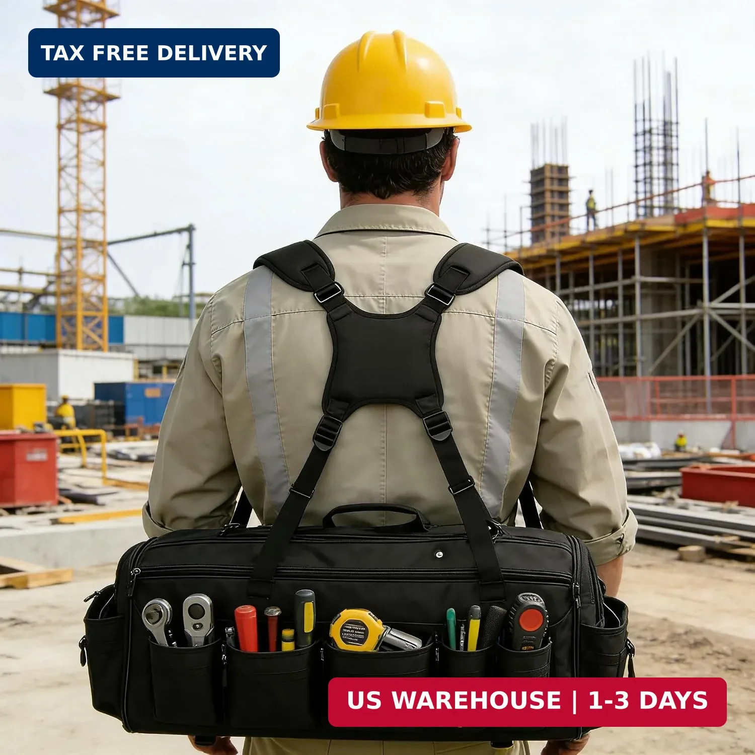 Universal Double Shoulder Strap Adjustable Padded Backpack Straps | For 4-point