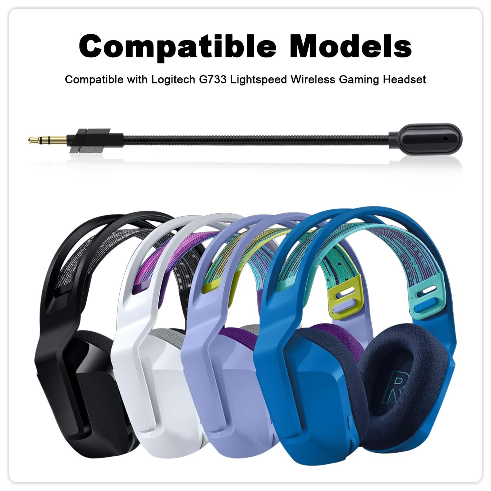 Replacement G733 Microphone Compatible with Logitech G733 Lightspeed Wireless...