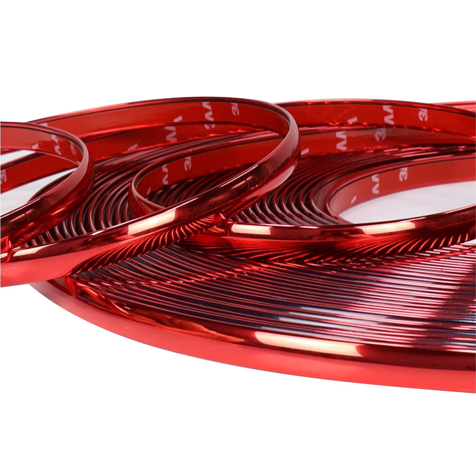 6mm-70mm Chrome Red Car Door Body Bumper Strip Exterior Molding Trim 5-50FT