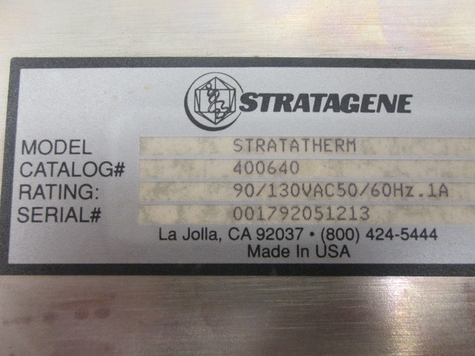 Stratagene StrataTherm Temperature Controller 400640