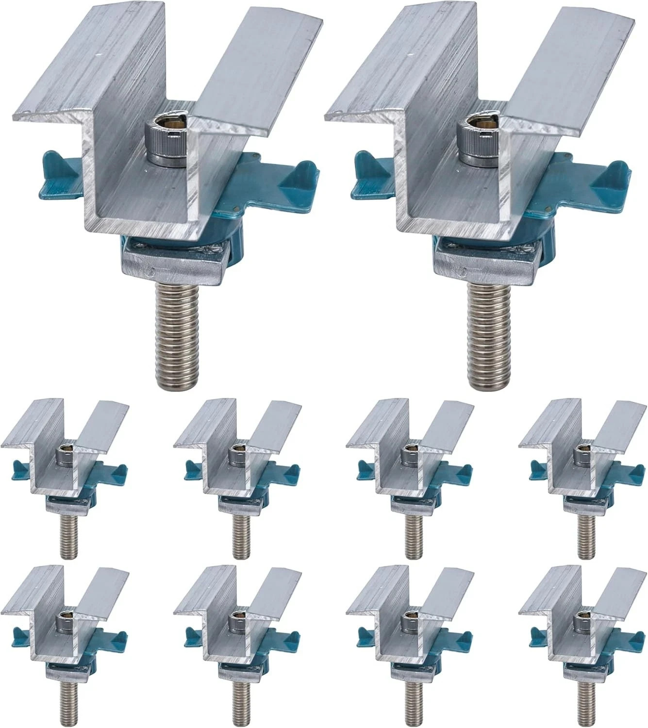 10Pcs Solar Panel Clamps for Unistrut System, Mounting Clamp Bracket, Adjustable