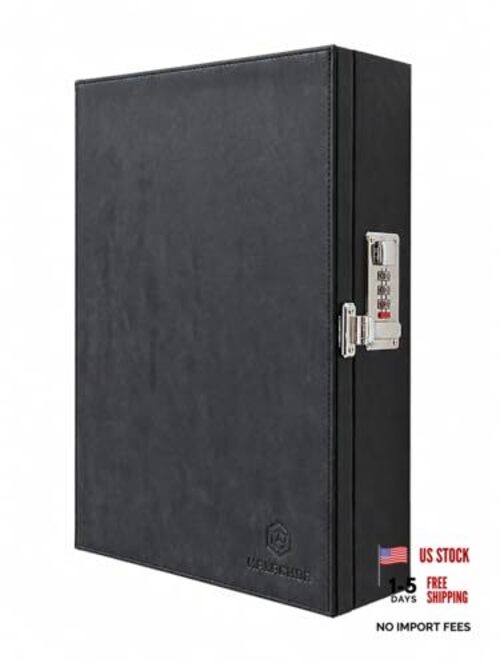 Faraday Key Box with Combination Lock () – Wall Mounted Signal Blocking Black