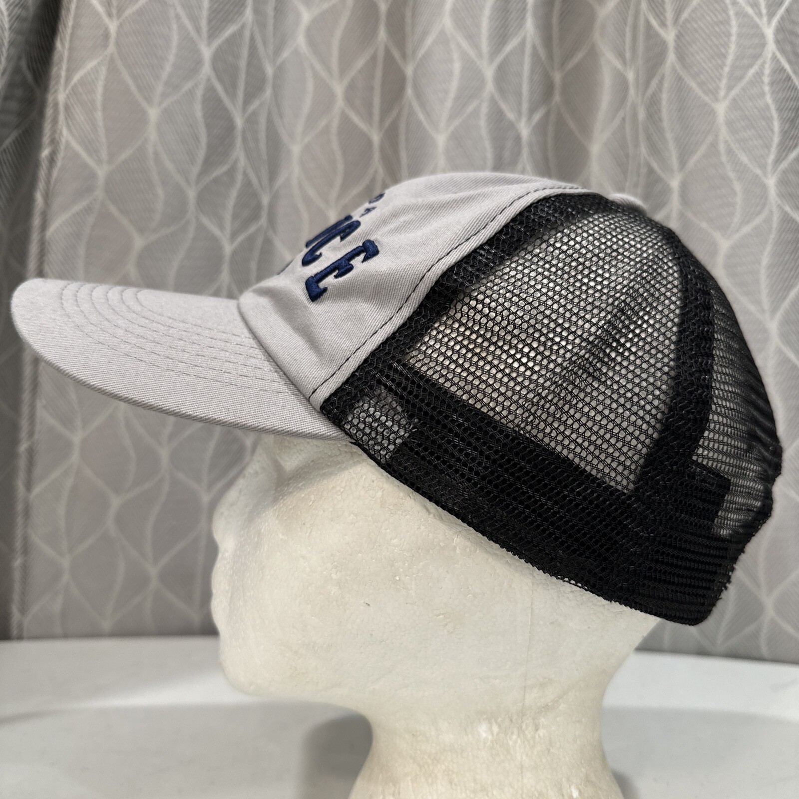 Florida Venice Florida Trucker Hat Blue Gray with Black Mesh Hook Loop