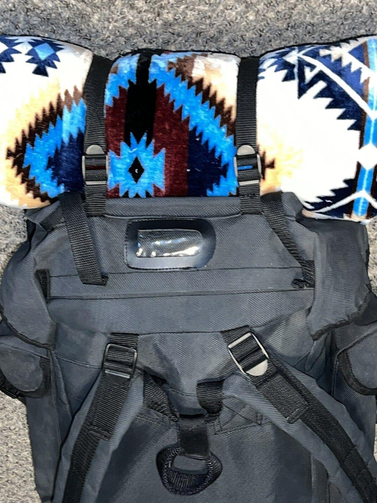 Multi-use Pack Black Hiking Backpack L/XL - Adjustable - 6 pockets - Vinyl PVC